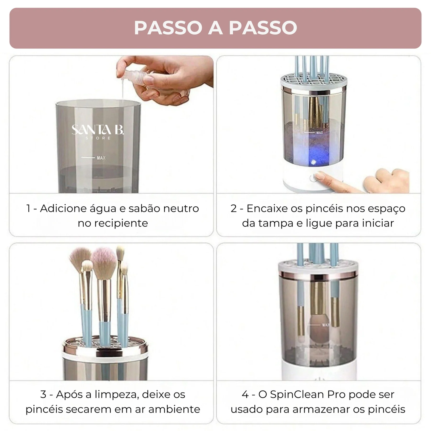 Limpador de Maquiagem SpinBrush Cleaner™
